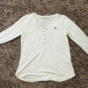 White Henley long sleeve